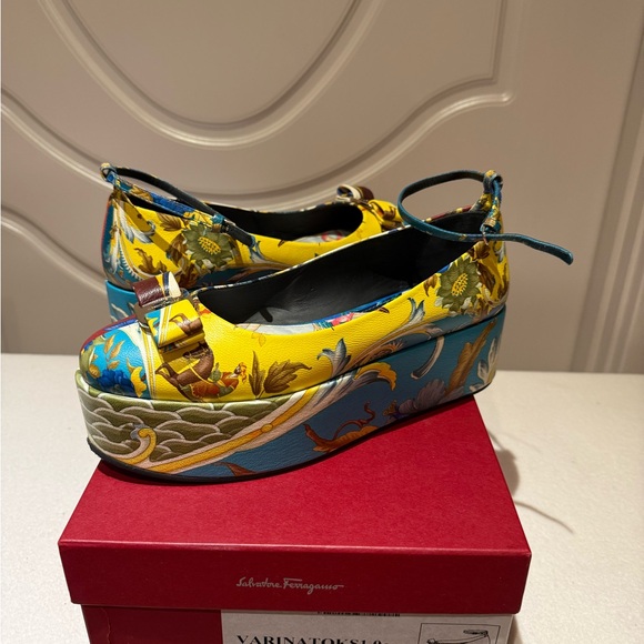 Colorful Ferragamo Platform Shoes - Picture 2 of 4